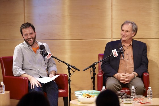 Dan Pashman and Robert Krulwich on stage at the Greene Space at WNYC